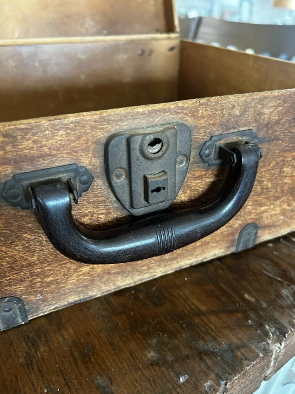 Vintage Wood Skate Case from Hillside Skating Rink from 1940'3-50'3